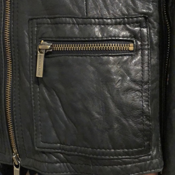 MICHAEL Michael Kors Black Leather Jacket P (Real Leather!!!) - Picture 4 of 8